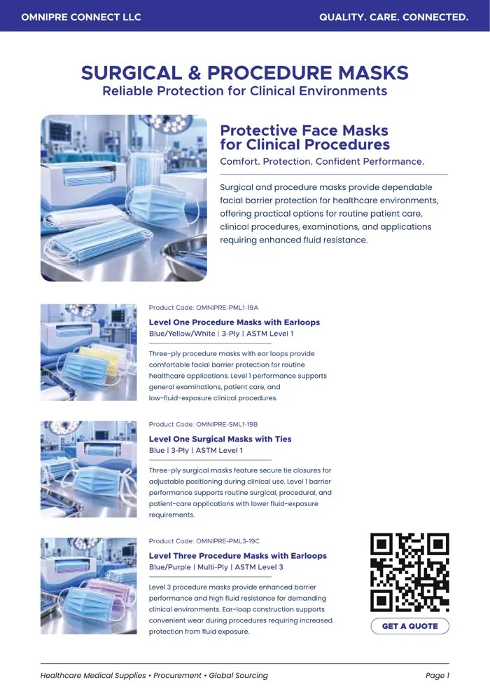 Masks & Face Protection catalog cover